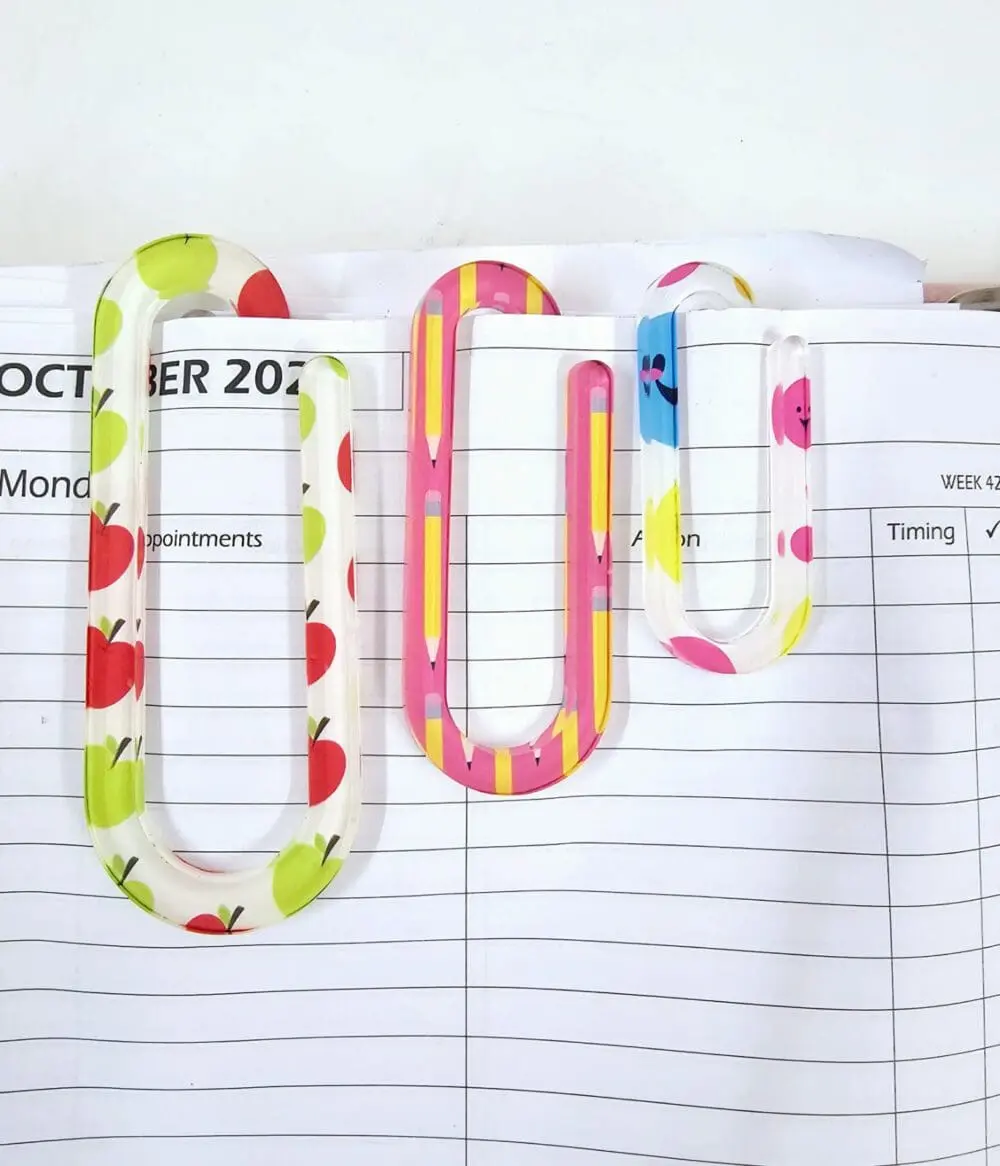 PaperClip Bookmark2 Laser Sublimation Blanks : 3mm Subli-acrylic Paper Clip Bookmark (5 sizes)