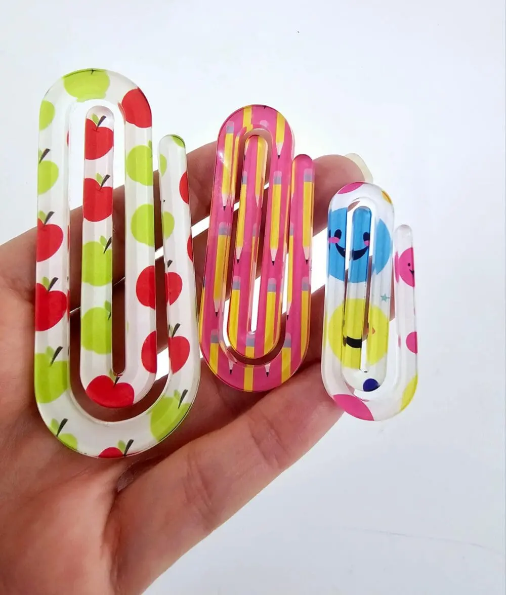 PaperClip Bookmark5 Laser Sublimation Blanks : 3mm Subli-acrylic Paper Clip Bookmark (5 sizes)
