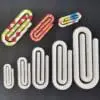 Paperclipbookmarke Laser Sublimation Blanks : 3mm Subli-acrylic Paper Clip Bookmark (5 sizes)