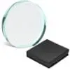Award/Trophy : UV Direct Print, 3cm thick Standing Circular Glass Award (AWARD-105)