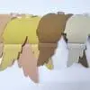 Laser Acrylic Shapes : MIRROR Acrylic Christmas Tree Shapes : Angel Wings Small/Large (2 & 3mm) [Gold, Rose Gold, Bronze, Silver]