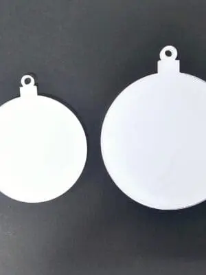 ChrismtasBaublesClear Laser Acrylic Shapes : CLEAR Acrylic Christmas Tree Shapes : BAUBLES Circular Small or Large (1.5, 2, 3 & 5mm)