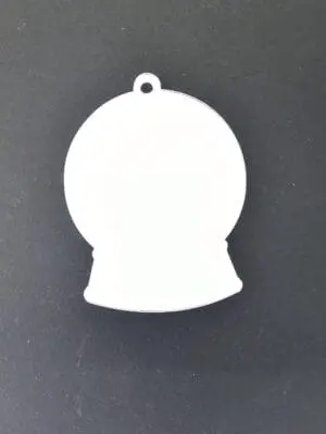 Christmas Snowglobe Laser Acrylic Shapes : CLEAR Acrylic Christmas Tree Shapes : SNOWGLOBE 1.5, 2, 3 & 5mm)