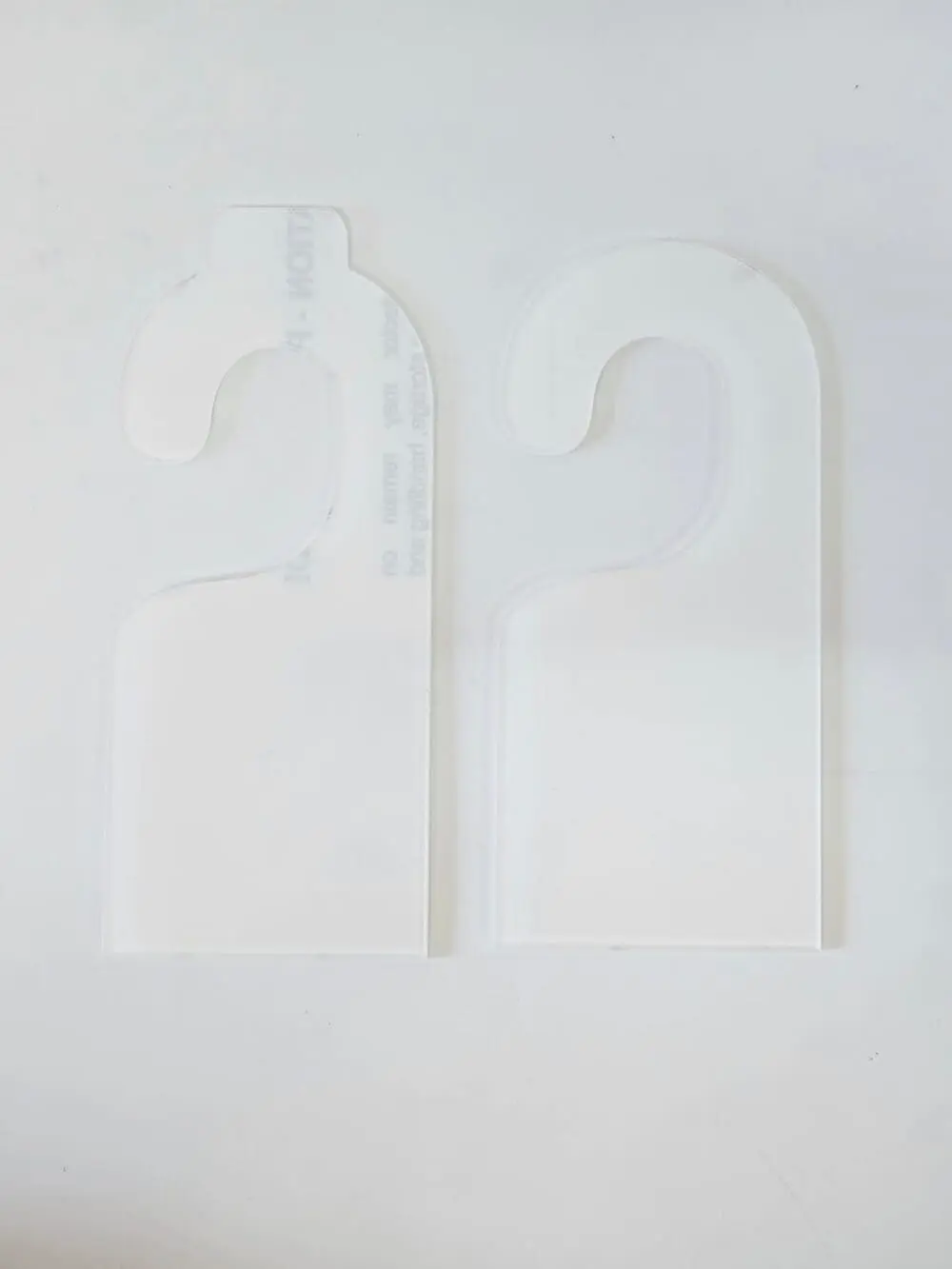 Door Hanger Laser Sublimation Blanks : 3 or 4mm Subli-Acrylic Door/Cupboard Hanger