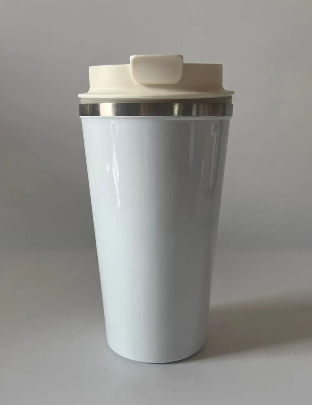 Front Sublimation Blanks : 450ml Beige Stainless Steel Latte Mug