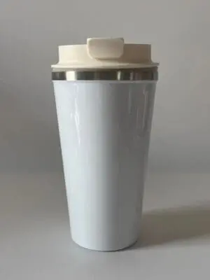 Front Sublimation Blanks : 450ml Beige Stainless Steel Latte Mug