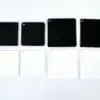 Laser Acrylic Shapes : 3mm BLACK or WHITE SQUARE Acrylic, Disc (5 & 6cm) + 30mm Silver Split Keyring