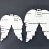 Laser Sublimation MDF Shapes : MDF Christmas Tree Shapes : 3mm Angel Wings Small/Large (Single or Double Sided)