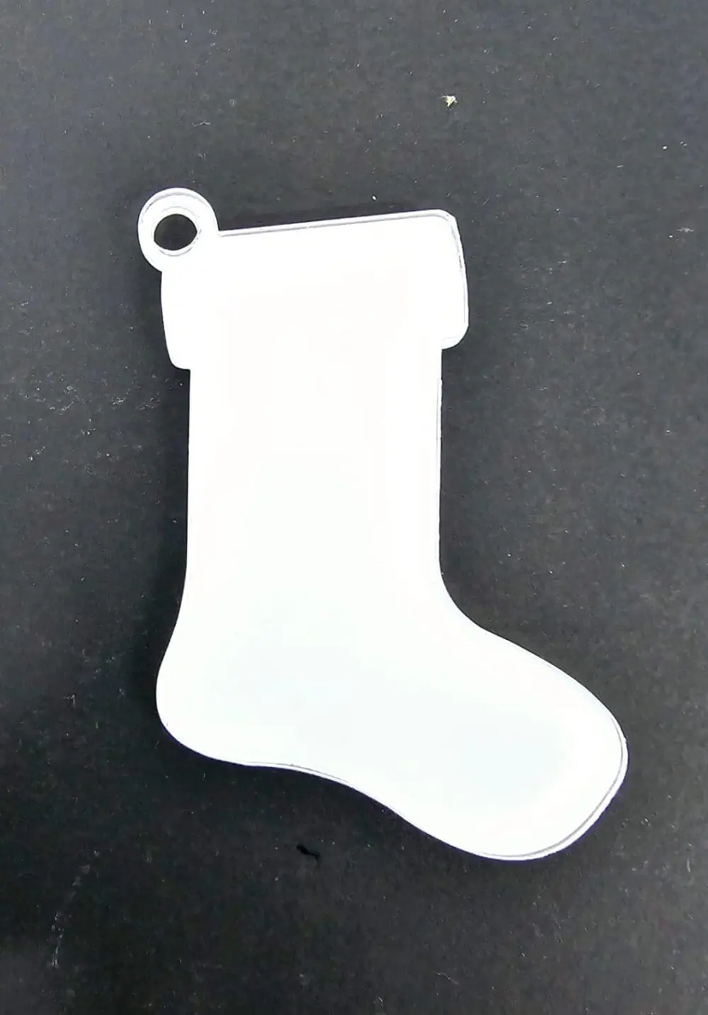 Stocking Laser Acrylic Shapes : CLEAR Acrylic Christmas Tree Shapes : Stocking (1.5, 2, 3 & 5mm)