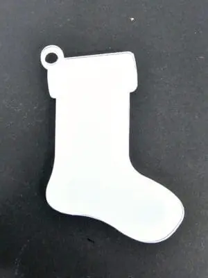 Stocking Laser Acrylic Shapes : CLEAR Acrylic Christmas Tree Shapes : Stocking (1.5, 2, 3 & 5mm)