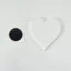 Laser Sublimation Blanks : 3mm Subli-Acrylic HEART Fridge Magnet