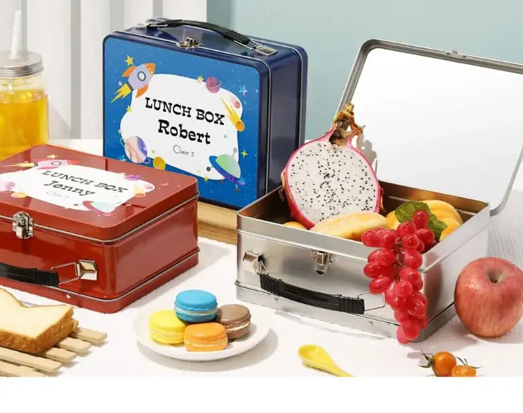 Tins7 Sublimation Blanks : Rectangle Tin for lunch or storage container