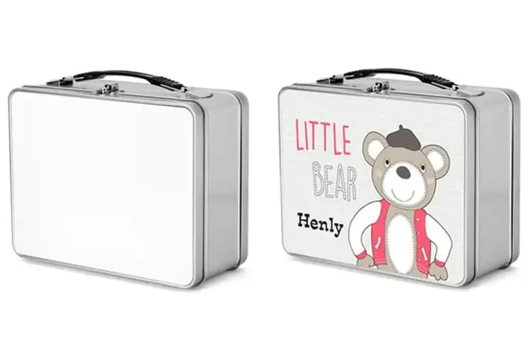Tins8 Sublimation Blanks : Rectangle Tin for lunch or storage container