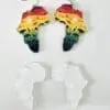 Africa earrings EARR9a Laser Acrylic Shapes : (EARR9) 3mm Blank Subli Acrylic Africa Earrings + attachments