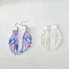Laser Sublimation Blanks : (EARR4) 3mm Blank Subli Acrylic Angel Winged Earrings + attachments