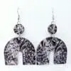 Boho Teired earrings EARR12b Laser Sublimation Blanks : (EARR12) 3mm Blank Boho Subli Acrylic Earrings + attachments