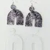 Boho Tiered earrings EARR12a Laser Sublimation Blanks : (EARR12) 3mm Blank Boho Subli Acrylic Earrings + attachments