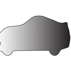 Laser Sublimation Blanks  : 3mm or 4mm Subli-Acrylic Car Keychain with split keyring & clip