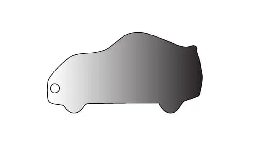 Car Laser Sublimation Blanks : 3mm or 4mm Subli-Acrylic Car Keychain with split keyring & clip