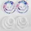 Circular Earrings EARR5a Laser Sublimation Blanks : (EARR5) 3mm Blank Subli Acrylic Circular Earrings + attachments