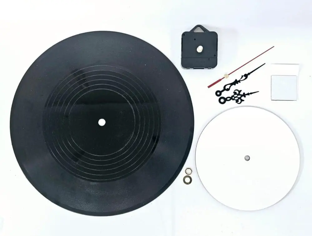 Sublimation Blanks : Classic Record Vinyl Style Clock with Glossy sublimation MDF