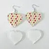 Laser Sublimation Blanks : (EARR11) 3mm Blank Subli Acrylic Africa Earrings + attachments