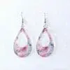 Laser Sublimation Blanks : (EARR2) 3mm Blank Subli Acrylic Hallow Tear Drop Earrings + attachments