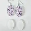 Oval Earring EARR3a Laser Sublimation Blanks : (EARR3) 3mm Blank Subli Acrylic Oval Earrings + attachments