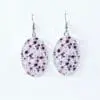 Oval Earring _ EARR3b Laser Sublimation Blanks : (EARR3) 3mm Blank Subli Acrylic Oval Earrings + attachments