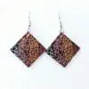 Laser Sublimation Blanks : (EARR8) 3mm Blank Subli Acrylic Square Angled Earrings + attachments