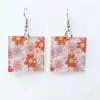 Square Earrings EARR7a Laser Acrylic Shapes : (EARR7) 3mm Blank Subli Acrylic Square Earrings + attachments