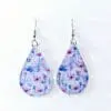 Tear Drop Earring EARR1b Laser Sublimation Blanks : (EARR1) 3mm Blank Subli Acrylic Tear Drop Earrings + attachments