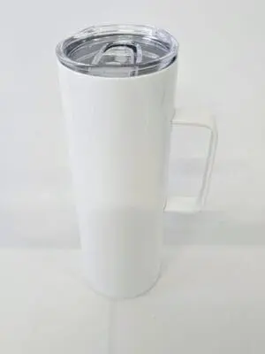 20oz white With handle ld on top Sublimation Blanks : 20oz White Tumbler (With Handle) (TTX)