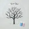 UV Direct Print : Baby He or She Reveal 30cm Acrylic Disc with UV Black Tree Print, Clear Stand & Paint