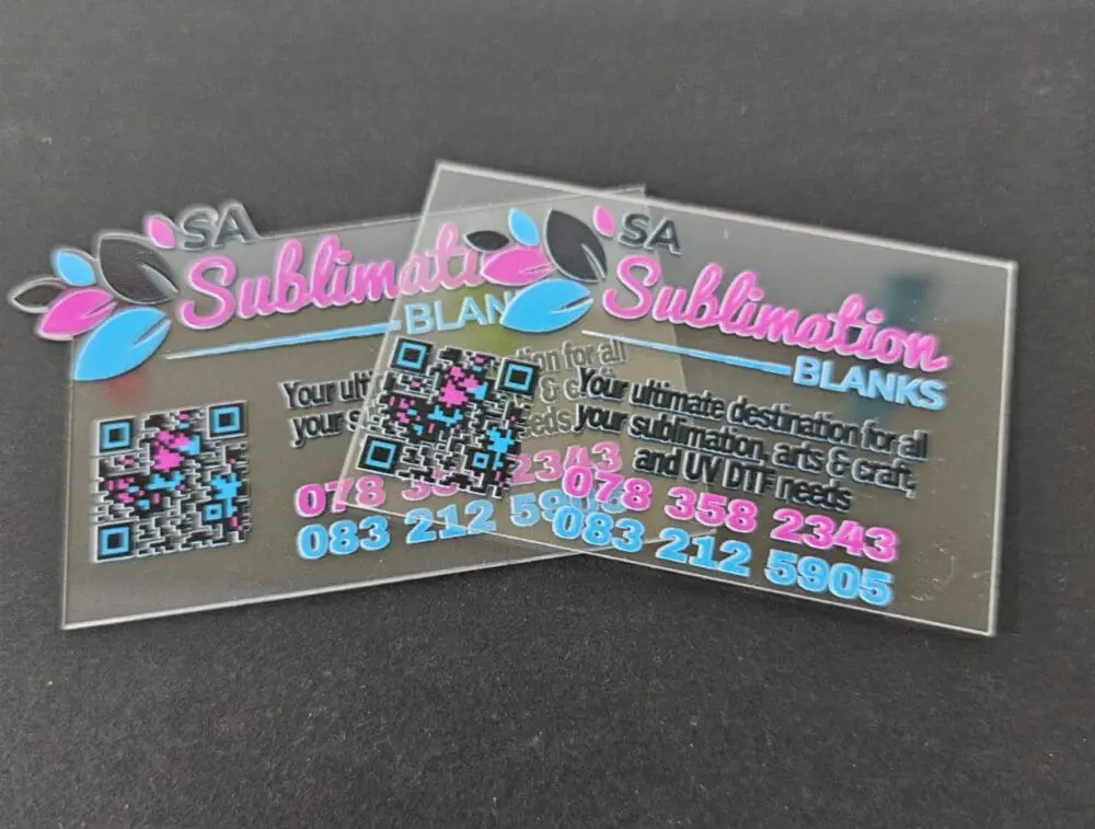 UV DTF : Acrylic Business Cards Direct Print (1, 1.5mm)