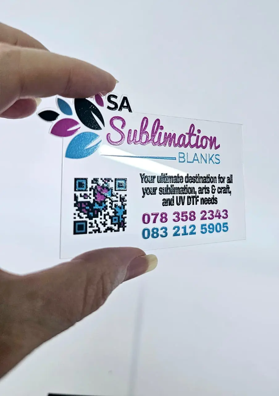 UV DTF : Acrylic Business Cards Direct Print (1, 1.5mm)