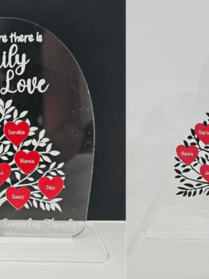 UV DTF Direct Print : Heart Family Tree, Where there is Family there is love