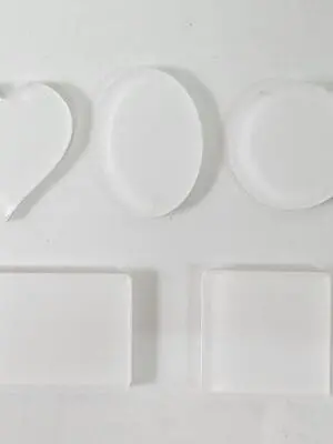 Airfreshener Shapes2 Laser Sublimation Blanks : STEP 1 : CHOOSE YOUR SHAPE : 3 or 4mm Subli-Acrylic Car Air freshener Blank Car Perfume Clip (Square, Rectangle, Oval, Heart, Circle)