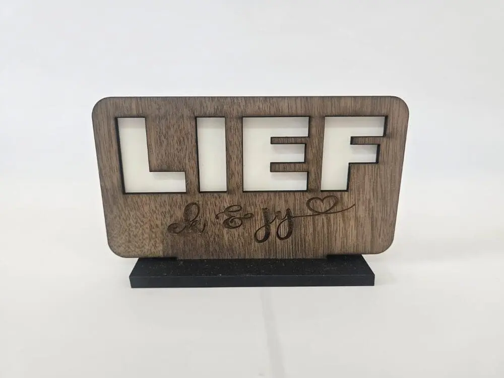 Laser Sublimation Blanks : DIY LOVE Sublimation MDF & Veneer Plaque with Stand