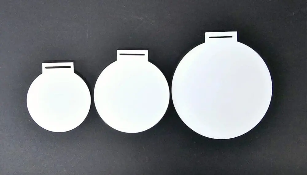 Medals Laser Sublimation Blanks : 3mm or 4mm Subli-Acrylic Medals with Sublimation Ribbon (S, M, L)