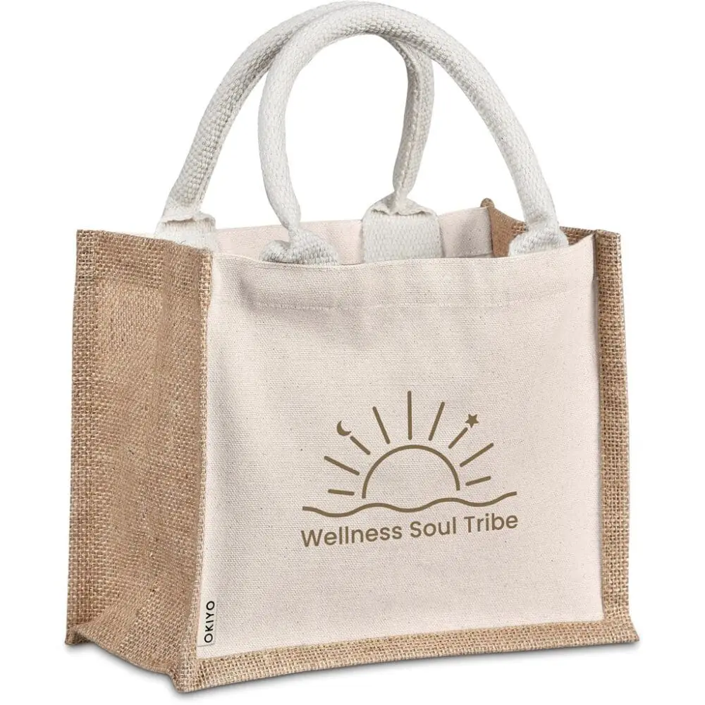 Sublimation Blanks : Okiyo Chinsai Mini Jute & Cotton Gift Bag (AMD)(BG-OK-485)