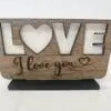 Laser Sublimation Blanks : DIY LOVE Sublimation MDF & Veneer Plaque with Stand