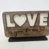 Laser Sublimation Blanks : DIY LOVE Sublimation MDF & Veneer Plaque with Stand
