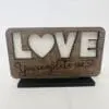 Laser Sublimation Blanks : DIY LOVE Sublimation MDF & Veneer Plaque with Stand