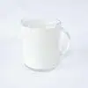 11oz Glass Mug with Patch Front view Sublimation Blanks : 11oz Plain Glass Patch Mug
