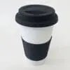 15oz Ceramic Mug Front Sublimation Blanks : 15oz Ceramic Latte Mug (With Silicone Black Lid) (TTX)