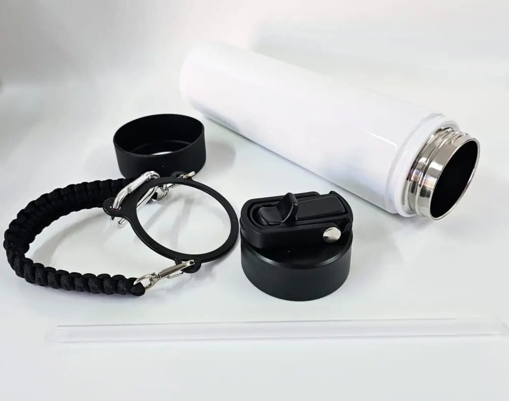 16oz Rope Tumbler Side Top View Sublimation Blanks : 16oz Rope Tumblers (TTX)