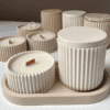 Resin & Epoxy : 4 Piece Tray, Candle Jar & Container [Code TU184_D)