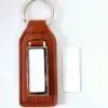 Sublimation Blanks : PU Rectangle Leather Keyring with metal insert (TTX)