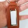 Sublimation Blanks : PU Rectangle Leather Keyring with metal insert (TTX)